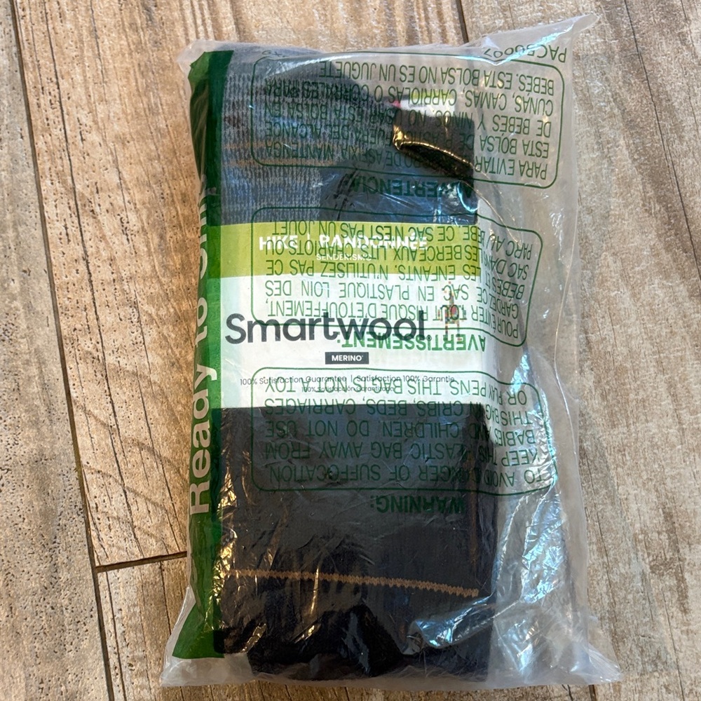 Smartwool Black Socks with Tan Accent XL